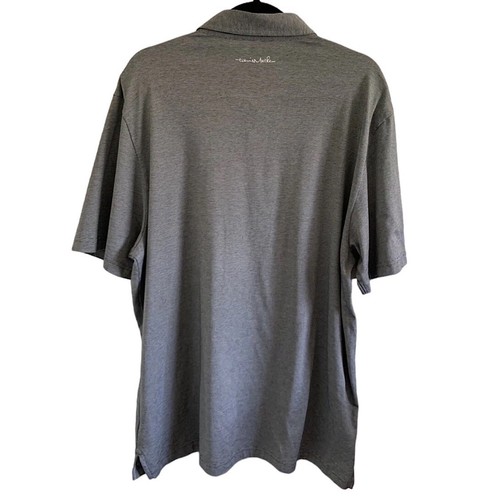 Travis Mathew Men’s Polo Shirt Gray White Striped Cotton Blend Size XL - Picture 2 of 12