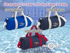 Embroidered Personalised Swimming Barrel Bag Any Name or Initial Duffle Sport