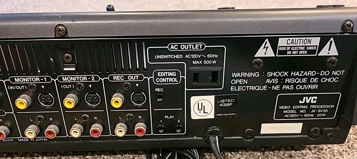 JVC JX-SV55 Video Editing Processor | eBay