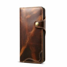 For Samsung S25 S24 S23 Ultra S22 S21 S20 S10 Note20 Genuine Leather Wallet Case