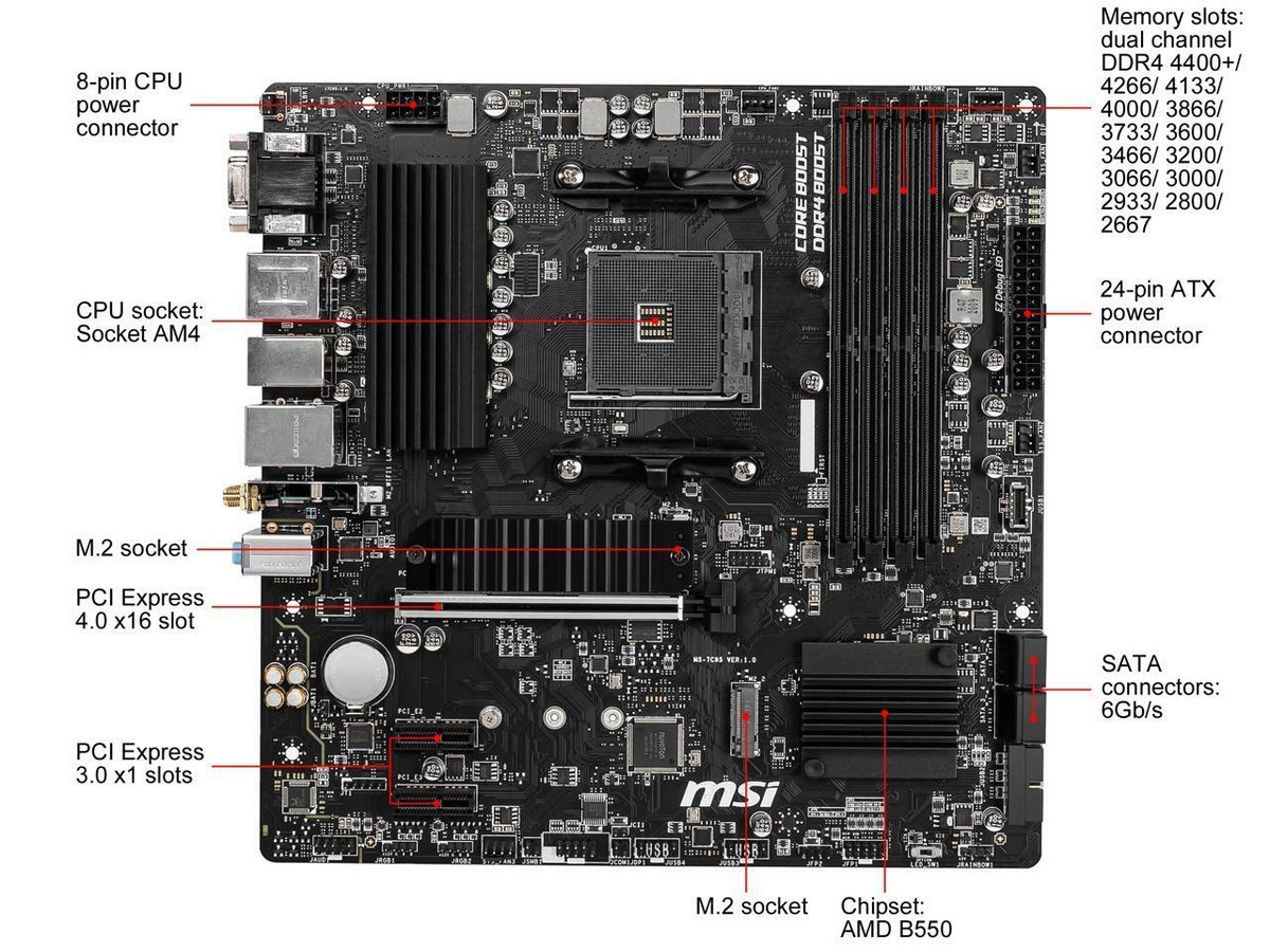 Buy MSI ‎B550M PRO-VDH WIFI Socket AM4 AMD Motherboard