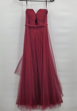 Jenny Yoo Crimson Tulle Annabelle Dress Women Size 4 Gown Sweetheart Neckline
