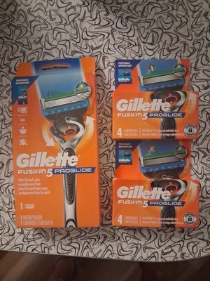 NEW Gillette Fusion5 ProGlide W/Flex Ball Razor (1) & Power Cartridges - 9 Count