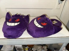 Gengar Slippers - Pokemon Bioworld Plush Slippers -Slip Ons Adult Size L NICE!!!