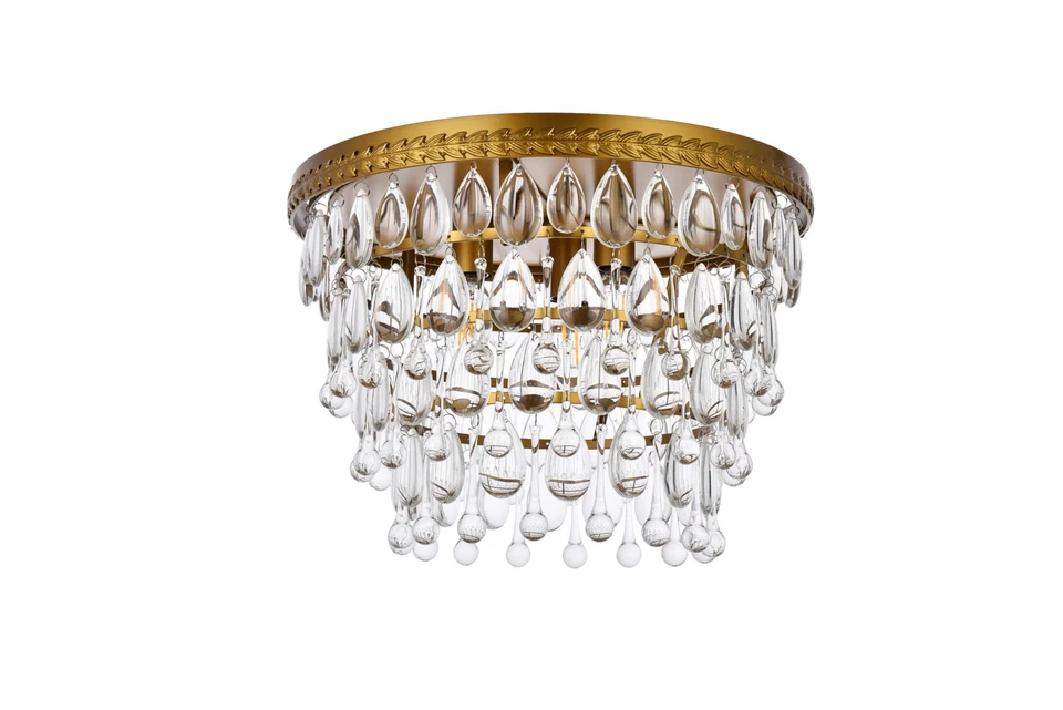 Iluminação elegante 1219F15/RC Nordic 3 luzes 15"W montagem embutida - Prata - Imagem 3 de 4