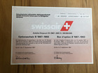 Swissair Historischer Optionsschein B 1987-1993 – Top-Zustand – Orell Füssli