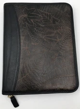 Franklin Quest/Covey 7-Ring Classic Planner Genuine Leather W/ Nappa Trim Brown