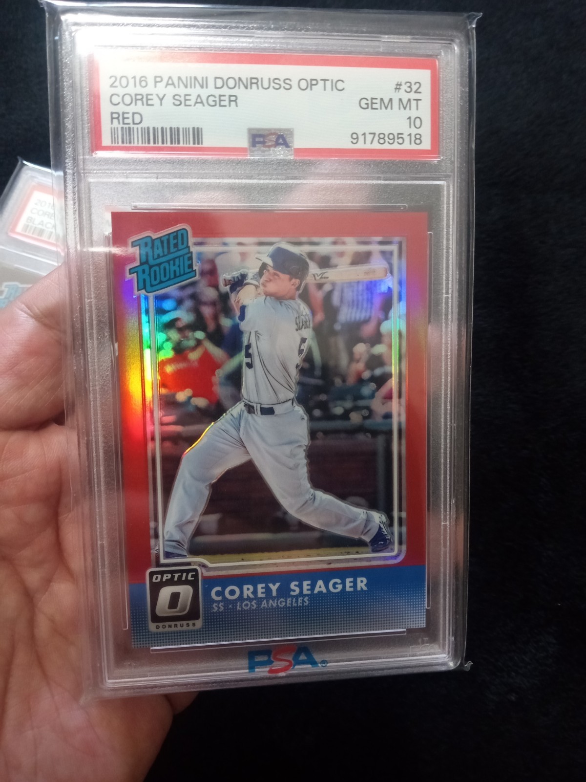 Corey Seager 2016 Optic Rated Rookie Red Prizm /99 PSA 10 Gem Mint 💎 #32