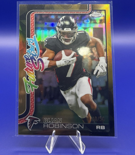 Topps 2025 Topps Chrome Bijan Robinson Future Stars Gold Refractor #FS-9 /50