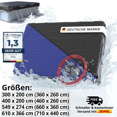 Pool-Abdeckung Abdeck-Plane recht-eckig Winter Poolfolie Solarplane UV 200g/m²