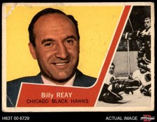1963 Topps #22 Billy Reay Blackhawks COACH 1.5 - FAIR