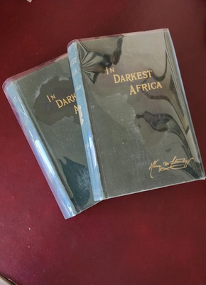 #ad Henry M. Stanley IN DARKEST AFRICA: RARE 1st U.S. ed 1890 2 vols Folding Maps $250.00