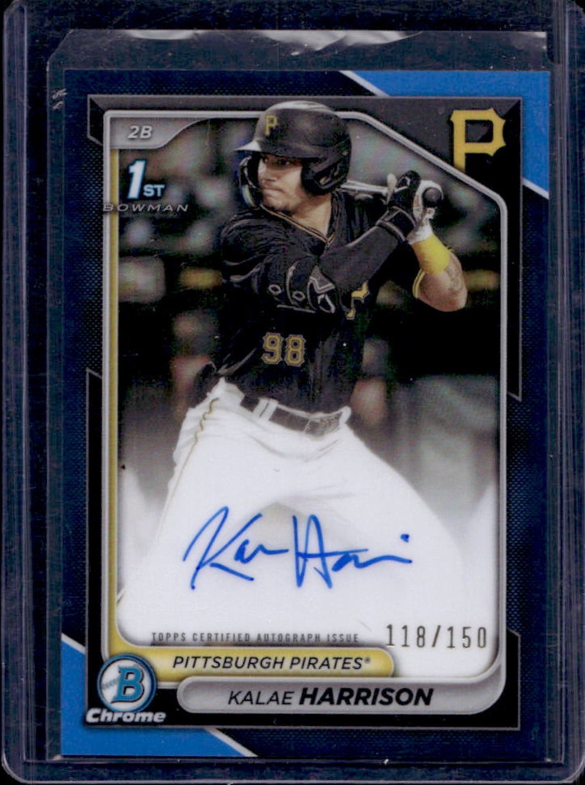 2024 Bowman Chrome Kalae Harrison Auto Blue Refractor 1st #118/150