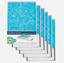 ScoopFree Crystal Litter Box Tray Refills with Fragrance-Free Crystals, 6-Pack