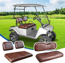 Golf Cart Seat Covers 4PC Kit Front Rear Club Car DS Pre 2000 Brown NOKINS 4PCS