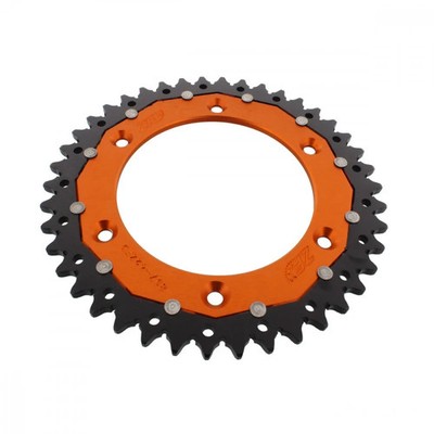 Kettenrad Alu orange 42-Zähne 520-Teilung für KTM EXC 620 LC4 Dakar Competition 