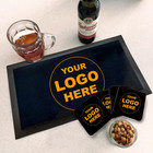 Personalised Logo Bar Mat | Coasters - Custom printed- Your Image Bar Runner Set