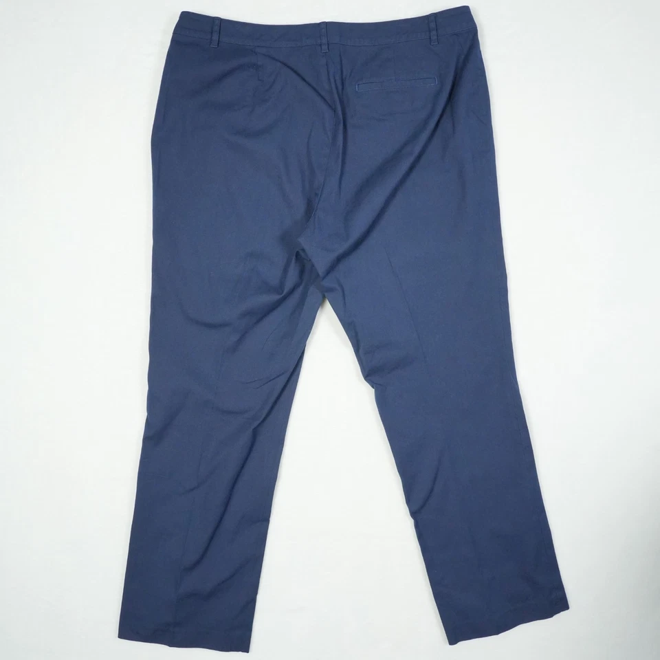 Lauren Ralph Lauren Chino Pants Women's 16w Navy Blue Gold Button RLL Trousers - Image 2 of 4