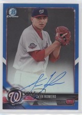 2018 Bowman Chrome Prospect Blue Refractor 112/150 Seth Romero #CPA-SR Auto 2f9