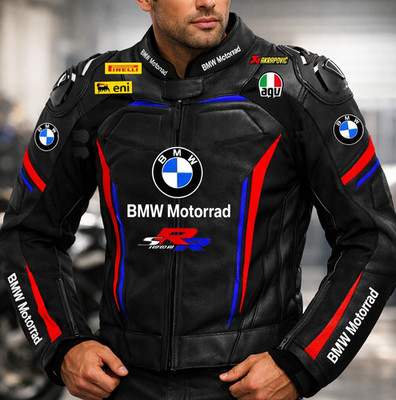 New BMW Motorrad Biker Leather Jacket Premium Biker Gear Racing Leather Jacket