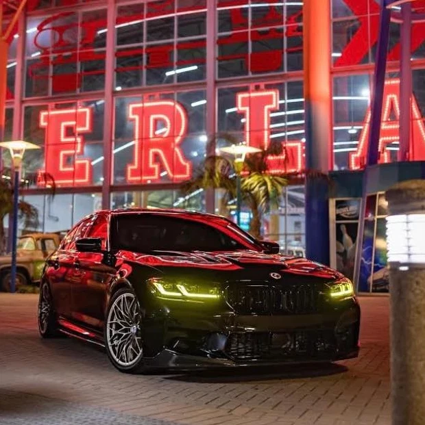 2020-2023 BMW 5 Series G30 CSL Style Yellow DRL LED Headlight Modules - Image 3 of 4