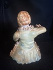 Bone China Lace Figurine Seated Musician Playing Flute Glossy Collectible — photo 2