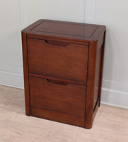 Mahogany Filing Cabinet | 2 Drawers | Cut Out Handles Ledbury Range NEW CHT083