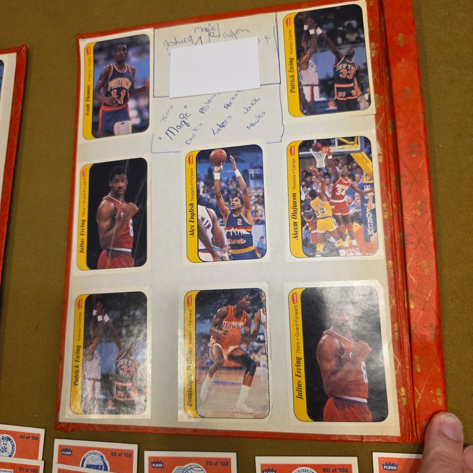 1986 Fleer Basketball Michael Jordan Sticker #8 (RC) - Peeled, No Back, Album view 5