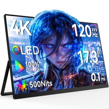 Used Portable Monitor 17.3'' 4K UHD 120Hz FreeSync Screen HDMI Second Display