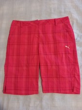 PUMA Womans Golf Shorts Size 10 Pink Pockets Zip Fly Sports Activewear Casual