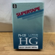 SuperTape 8mm Video Tape Cassette P6-120 High Grade Metal