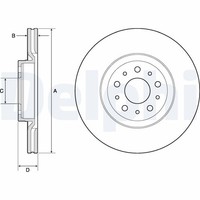 2X Delphi Bremsscheibe BG4797C FüR Fiat Tipo 357HXN1A 357SXN1A 357WXN1A 356HXH1A