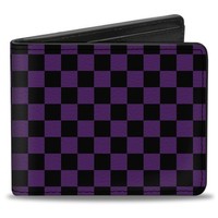 Bi-Fold Wallet Checker Black/Purple (Us Import)