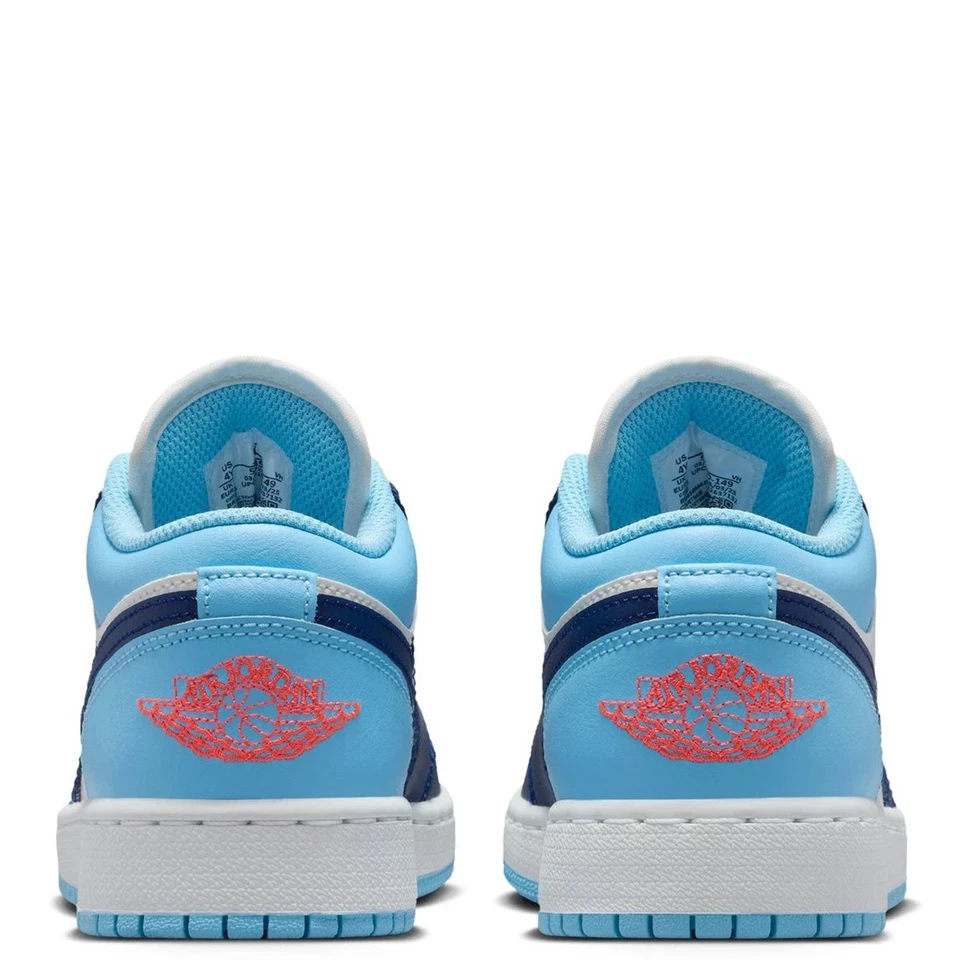 Nike Air Jordan 1 Low Sail Azul Vacío Azul Frío UNC Tenis 553560-149 Talla Foto 3 de 4