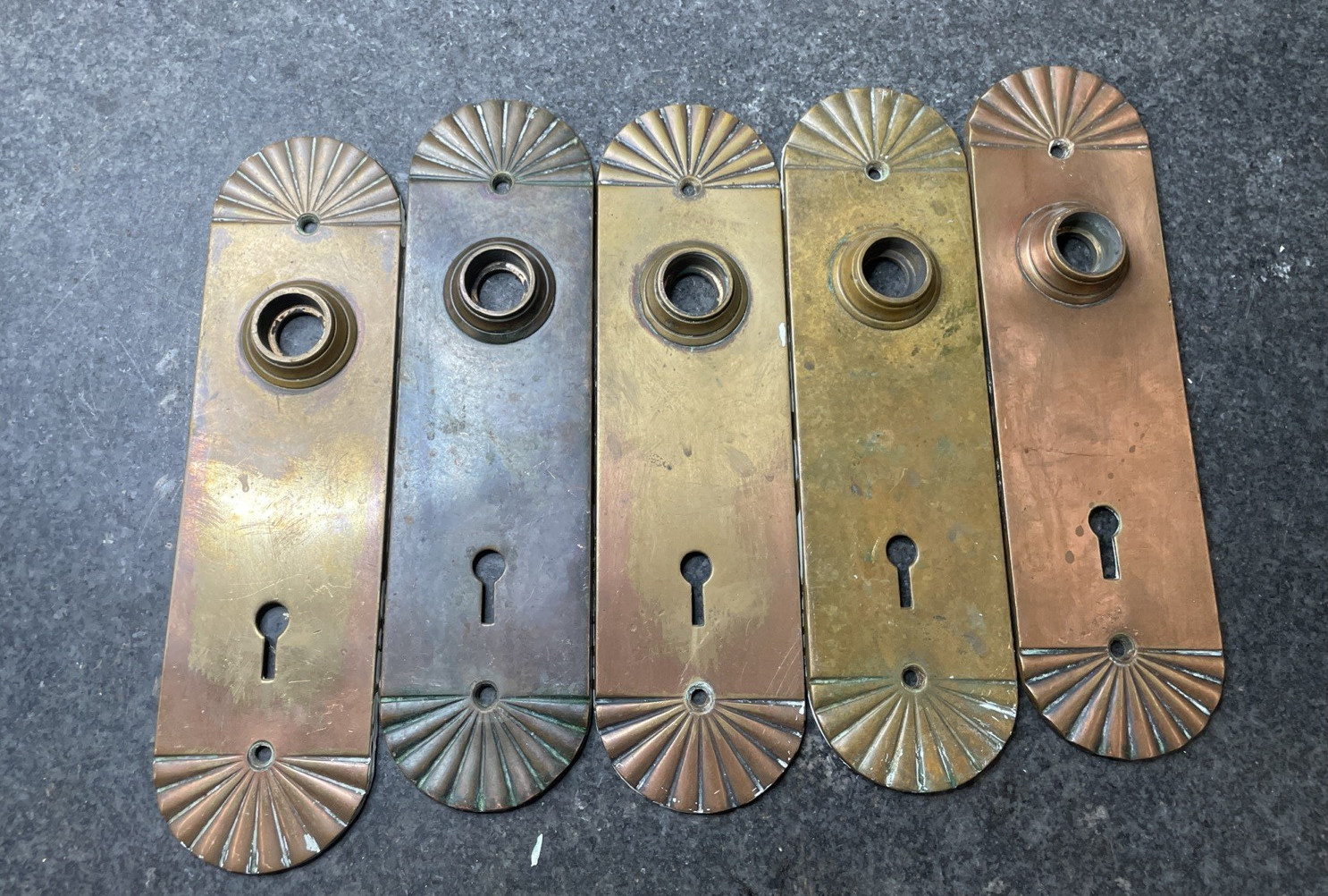 Sargent & Co Brass Bronze Escutcheon Sunburst starburst Pattern Quantity of one