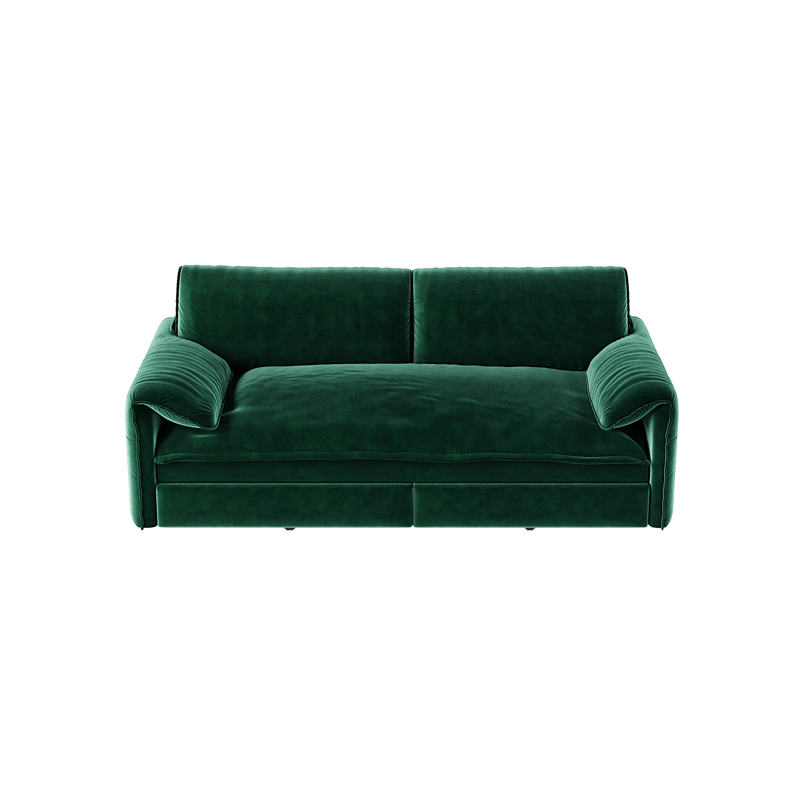 Queen Pull Out Sleeper Sofa Bed,Convertible Velvet Loveseat Couch w/Side Storage