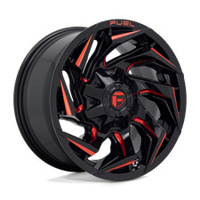 15x8 Fuel D755 Reaction Gloss Blk Mill Red Tint Wheel 5x4.55x4.75 -18mm