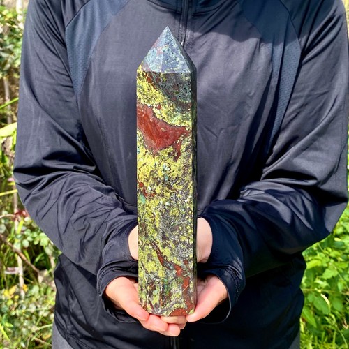Blood Column 2.18LB Natural Dragon Blood Column Obelisk Crystal Column Wand Point ...