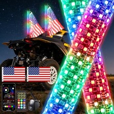 2PCS 3FT Fat Whip Lights UTV Whip Lights with Rocker Switch,High 3FT-2PCS