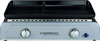 Campingaz Plancha Othello 2 X Twin 6 kW Piezo Blau Flame Tech. Schlauch Regler