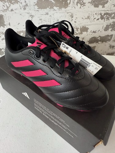 Adidas Goletto VIII FG J Cleats Girl's Youth 1.5 Soccer Spiked Black Pink New