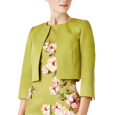 Hobbs Amazon Crop Jacket Blazer Spring Green Blush UK 10 UVP 139 