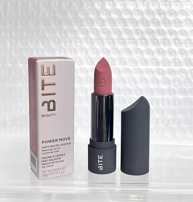 Bite Beauty Power Move Super Matte Lipstick Sesame Full Size   NIB Authentic