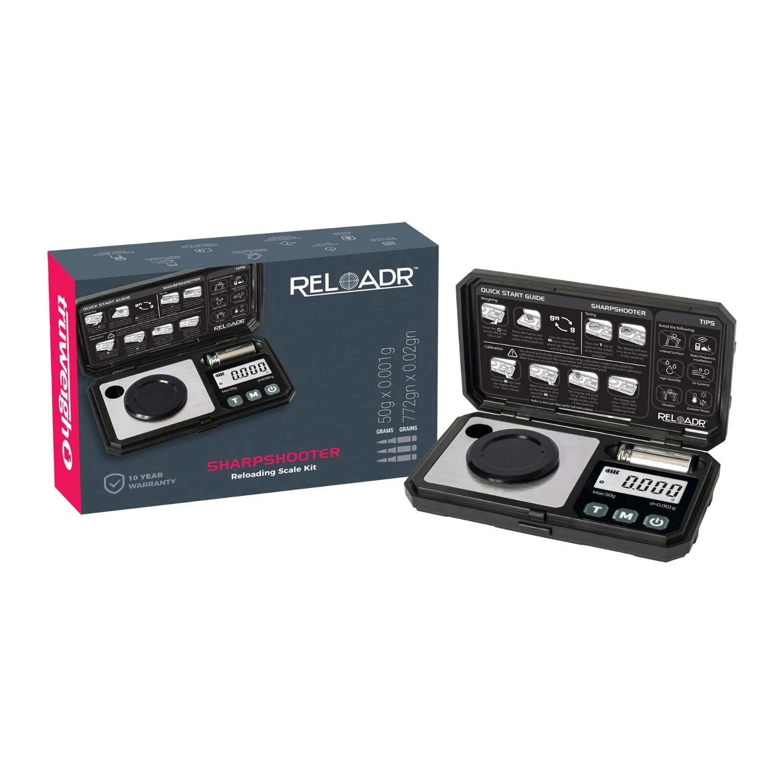 Truweigh Digital Reloader Scale for Reloading - 50g x 0.001g Powder Scale
Opens in a new window or t
