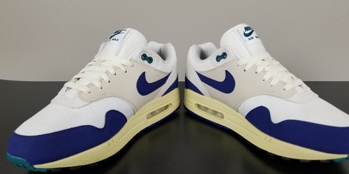 NIKE AIR MAX 1 DEPARTAMENTO DEPORTIVO BLANCO PROFUNDO AZUL REAL FQ8048-133 (TALLA 9) - Imagen 8 de 14