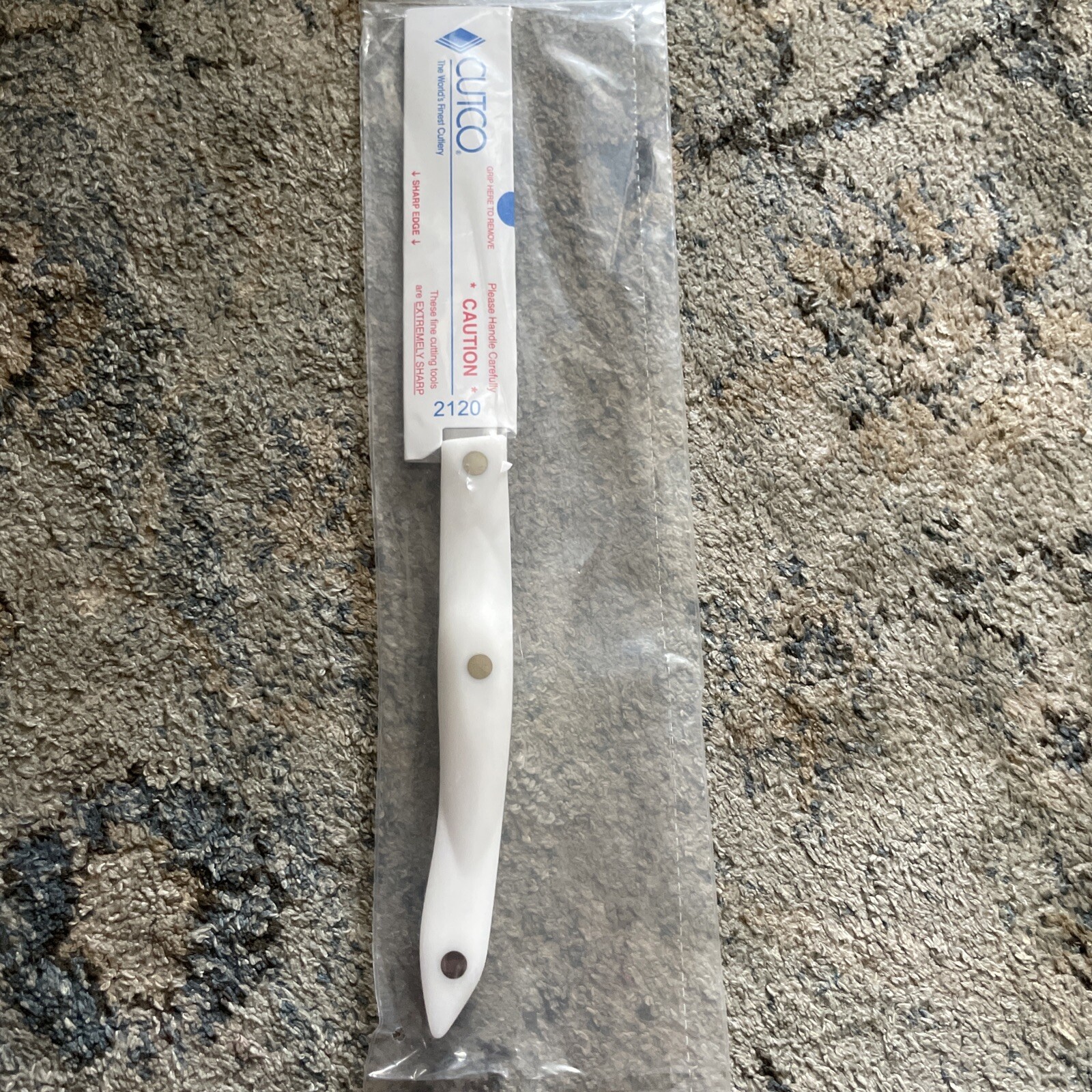 Cutco Paring Knife 2120 4” Blade USA White Handle Olean, NY. eBay