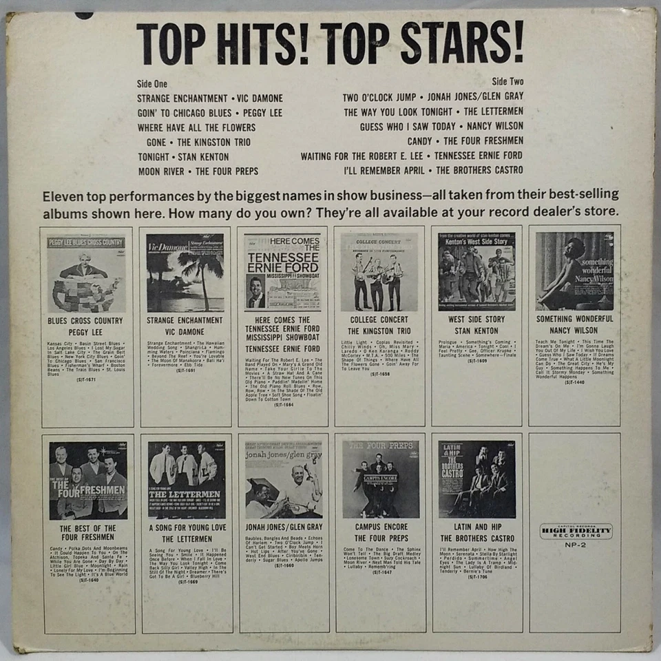 "Who's News!" Top Hits Top Stars Mono LA 1962 NP2 NP1 LP Vinyl Record Jazz Album - Image 2 of 4