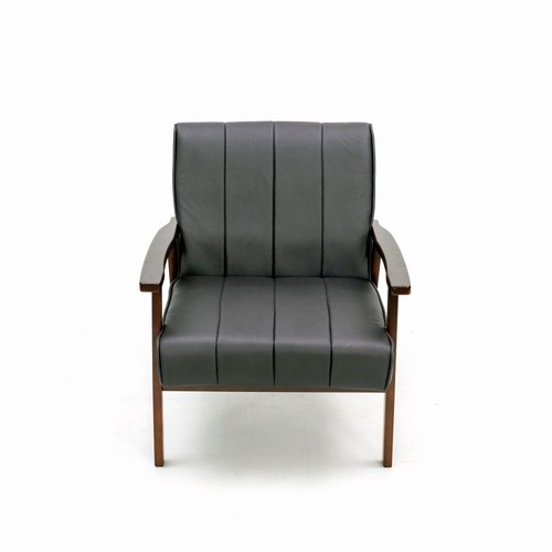 Armchair Stylish Modern Living Room Accent Single Chair Wood Frame Armchair - Picture 3 of 9