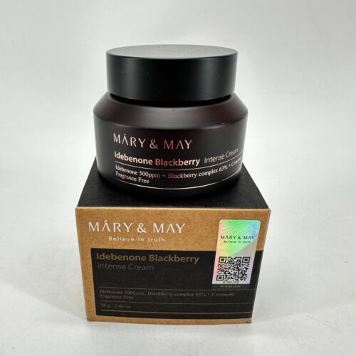 Mary & May Idebenone Blackberry Ceramide Fragrance Free Intense Cream 2.46 Oz - Picture 2 of 11