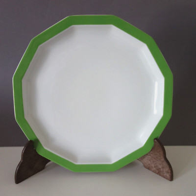 1 Kuchenteller - Rosenthal Polygon Sunion weiß / grün 19,5 cm